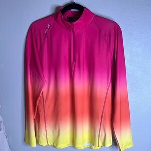 WOMENs RAINBOW RALPH LAUREN RLX 1/4 ZIP PULLOVER SZ LARGE